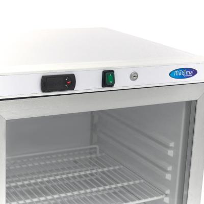 Maxima Lednice - 200 l - bílá - se skleněnými dveřmi |  09405006